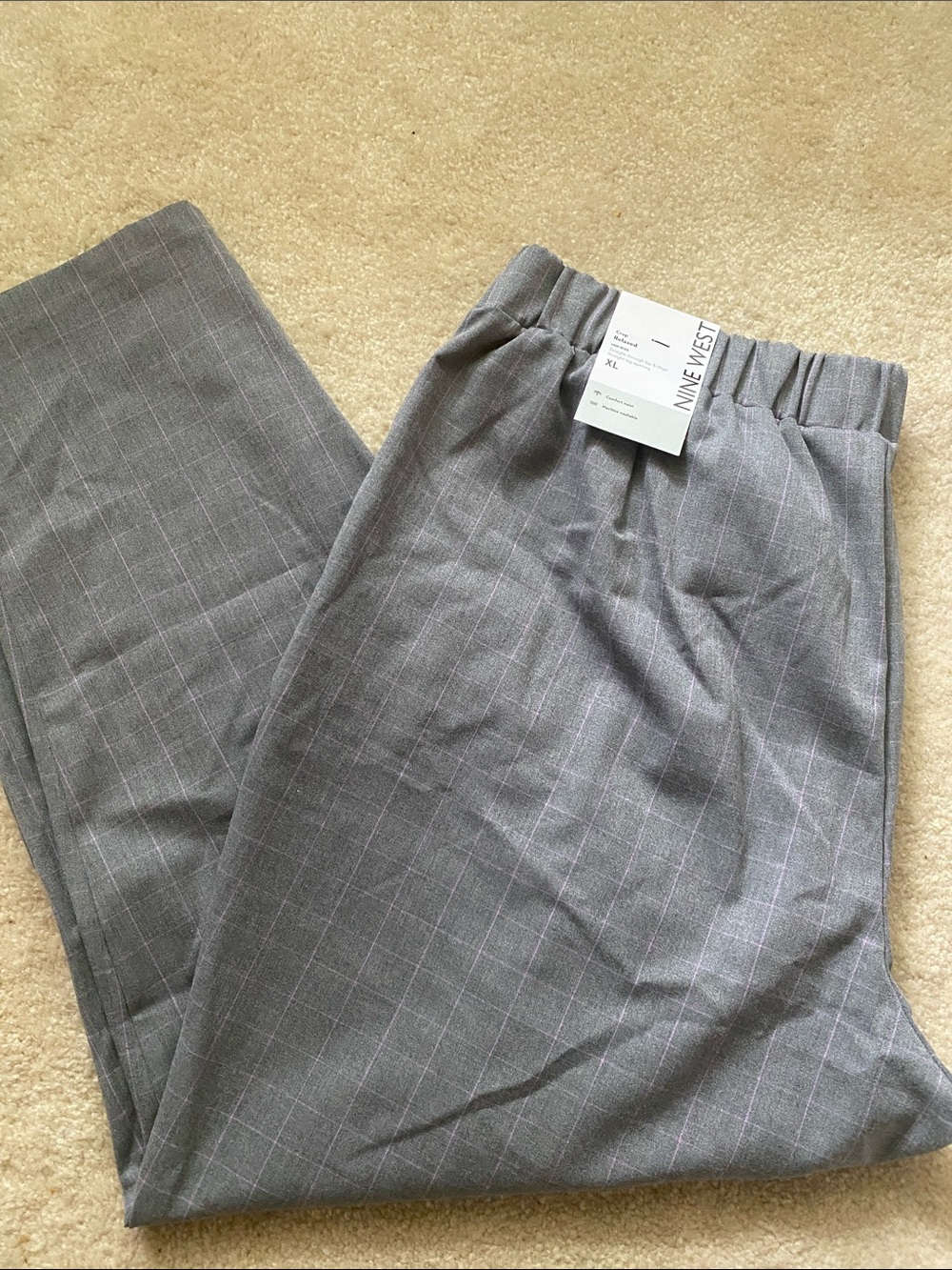Nine West NWT size XL crop relaxed mid rise dress pants
